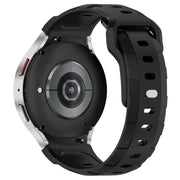 For Samsung Galaxy Watch 5 Pro / 6 / 7 Kalebol Armor Silicone Watch Band(Black)