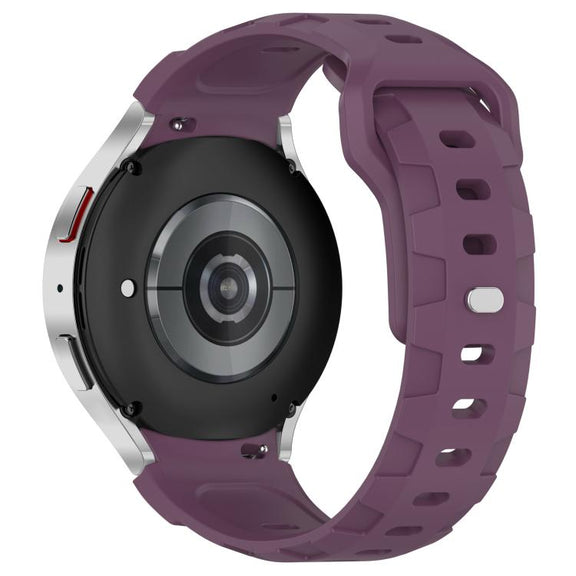 For Samsung Galaxy Watch 5 Pro / 6 / 7 Kalebol Armor Silicone Watch Band(Wine Red)