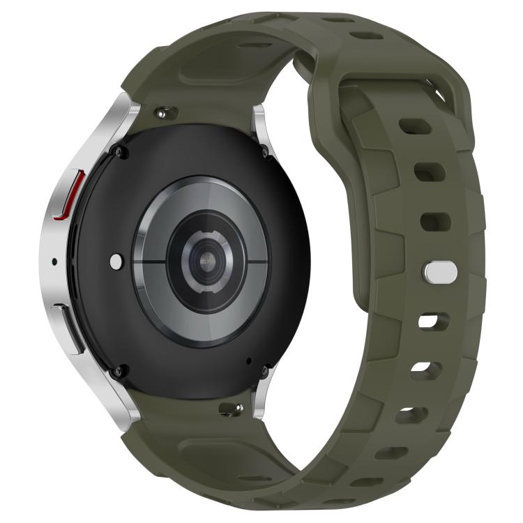 For Samsung Galaxy Watch 5 Pro / 6 / 7 Kalebol Armor Silicone Watch Band(Army Green)
