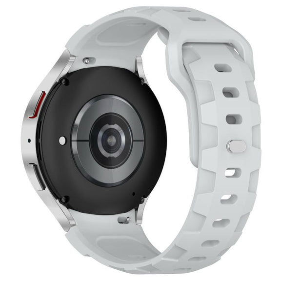For Samsung Galaxy Watch 5 Pro / 6 / 7 Kalebol Armor Silicone Watch Band(Light Grey)