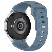 For Samsung Galaxy Watch 5 Pro / 6 / 7 Kalebol Armor Silicone Watch Band(Cyan-blue)
