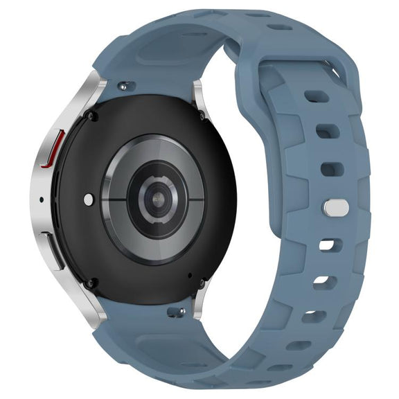 For Samsung Galaxy Watch 5 Pro / 6 / 7 Kalebol Armor Silicone Watch Band(Cyan-blue)