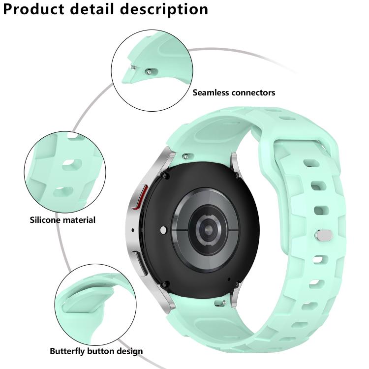 For Samsung Galaxy Watch 5 Pro / 6 / 7 Kalebol Armor Silicone Watch Band(Light Grey)