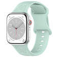 For Apple Watch 46mm / 49mm / 45mm / 44mm Kalebol 8-shaped Buckle Butterfly Embossed Silicone Watch Band(Light Green) - free shipping - PMc TechLife - Order now!