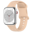 For Apple Watch 46mm / 49mm / 45mm / 44mm Kalebol 8-shaped Buckle Butterfly Embossed Silicone Watch Band(Milk Tea) - free shipping - PMc TechLife - Order now!