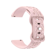 18mm Kalebol Leopard Print Butterfly Buckle Silicone Watch Band(Pink)