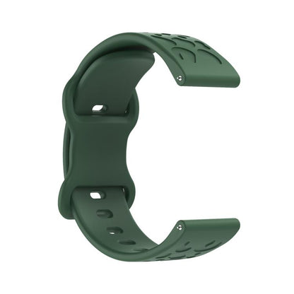 18mm Kalebol Leopard Print Butterfly Buckle Silicone Watch Band(Dark Green) - free shipping - PMC Jewellery - Order now!