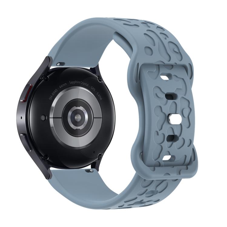 18mm Kalebol Leopard Print Butterfly Buckle Silicone Watch Band(Slate Blue) - free shipping - PMc TechLife - Order now!