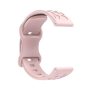 20mm Kalebol Leopard Print Butterfly Buckle Silicone Watch Band(Pink)