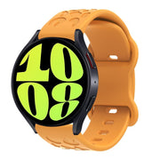 20mm Kalebol Leopard Print Butterfly Buckle Silicone Watch Band(Yellow)