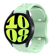 20mm Kalebol Leopard Print Butterfly Buckle Silicone Watch Band(Teal Blue)