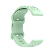 20mm Kalebol Leopard Print Butterfly Buckle Silicone Watch Band(Teal Blue)