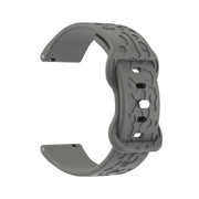20mm Kalebol Leopard Print Butterfly Buckle Silicone Watch Band(Space Grey)