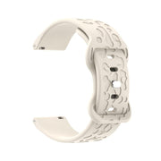 20mm Kalebol Leopard Print Butterfly Buckle Silicone Watch Band(Starlight)