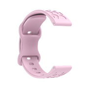 20mm Kalebol Leopard Print Butterfly Buckle Silicone Watch Band(Purple)