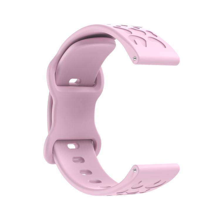 20mm Kalebol Leopard Print Butterfly Buckle Silicone Watch Band(Purple)