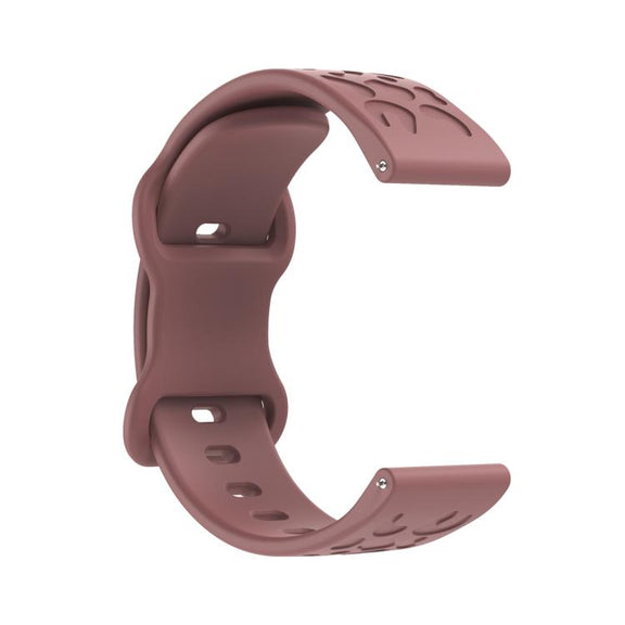 20mm Kalebol Leopard Print Butterfly Buckle Silicone Watch Band(Purple Haze)