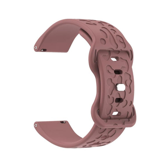 20mm Kalebol Leopard Print Butterfly Buckle Silicone Watch Band(Purple Haze)