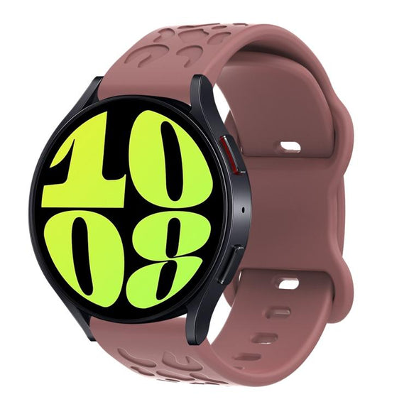 20mm Kalebol Leopard Print Butterfly Buckle Silicone Watch Band(Purple Haze)