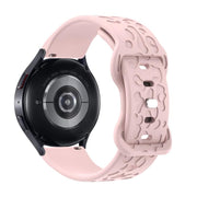 22mm Kalebol Leopard Print Butterfly Buckle Silicone Watch Band(Pink)