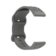 22mm Kalebol Leopard Print Butterfly Buckle Silicone Watch Band(Space Grey)