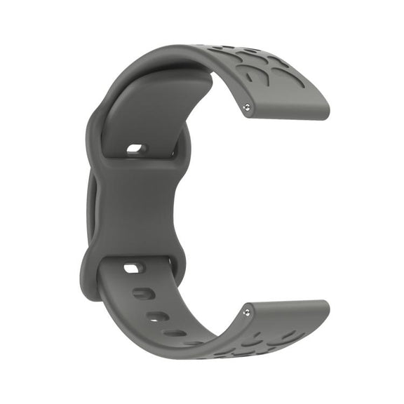 22mm Kalebol Leopard Print Butterfly Buckle Silicone Watch Band(Space Grey)
