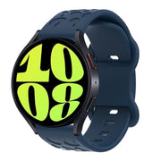 22mm Kalebol Leopard Print Butterfly Buckle Silicone Watch Band(Midnight  Blue)