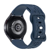 22mm Kalebol Leopard Print Butterfly Buckle Silicone Watch Band(Midnight  Blue)