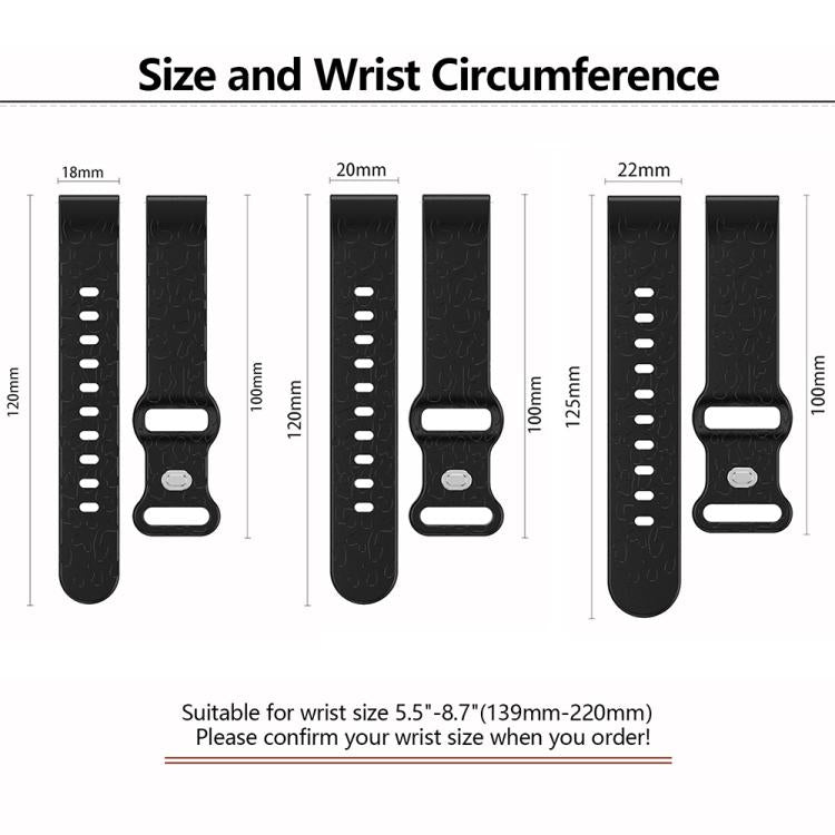 22mm Kalebol Leopard Print Butterfly Buckle Silicone Watch Band(Purple Haze) - free shipping - PMc TechLife - Order now!