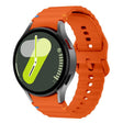 For Samsung Galaxy Watch 7  / 6 / 5 / 4 Kalebol Wave Stitching Silicone Watch Band(Orange) - Watch Bands by Kalebol | Online Shopping South Africa | PMc TechLife | Buy Now Pay Later Mobicred
