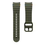 For Samsung Galaxy Watch 7  / 6 / 5 / 4 Kalebol Wave Stitching Silicone Watch Band(Army Green)