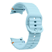 For Samsung Galaxy Watch 7  / 6 / 5 / 4 Kalebol Wave Stitching Silicone Watch Band(Light Blue)