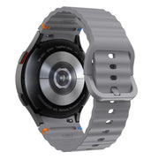 For Samsung Galaxy Watch 7  / 6 / 5 / 4 Kalebol Wave Stitching Silicone Watch Band(Space Grey)