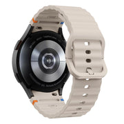 For Samsung Galaxy Watch 7  / 6 / 5 / 4 Kalebol Wave Stitching Silicone Watch Band(Starlight)