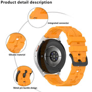 20mm Kalebol Solid Color Black Buckle Round Tail Silicone Watch Band(Wine Red)