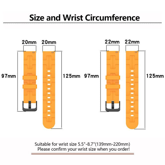 22mm Kalebol Solid Color Black Buckle Round Tail Silicone Watch Band(Navy Blue)