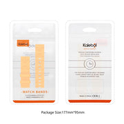 22mm Kalebol Solid Color Black Buckle Round Tail Silicone Watch Band(White)