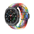 For Samsung Galaxy Watch Ultra 47mm Kalebol Braided Loop Magnetic Black Buckle Watch Band(Official Rainbow) - free shipping - PMc TechLife - Order now!