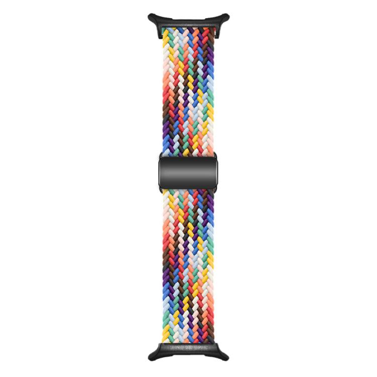 For Samsung Galaxy Watch Ultra 47mm Kalebol Braided Loop Magnetic Black Buckle Watch Band(Official Rainbow) - free shipping - PMc TechLife - Order now!
