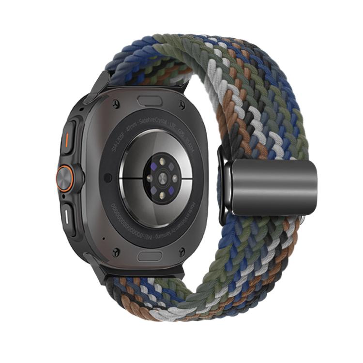 For Samsung Galaxy Watch Ultra 47mm Kalebol Braided Loop Magnetic Black Buckle Watch Band(Denim) - free shipping - PMc TechLife - Order now!