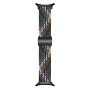For Samsung Galaxy Watch Ultra 47mm Kalebol Braided Loop Magnetic Black Buckle Watch Band(Denim)