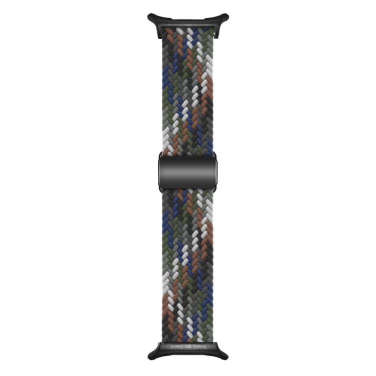 For Samsung Galaxy Watch Ultra 47mm Kalebol Braided Loop Magnetic Black Buckle Watch Band(Denim)