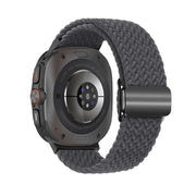 For Samsung Galaxy Watch Ultra 47mm Kalebol Braided Loop Magnetic Black Buckle Watch Band(Space Grey)