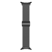 For Samsung Galaxy Watch Ultra 47mm Kalebol Braided Loop Magnetic Black Buckle Watch Band(Space Grey)