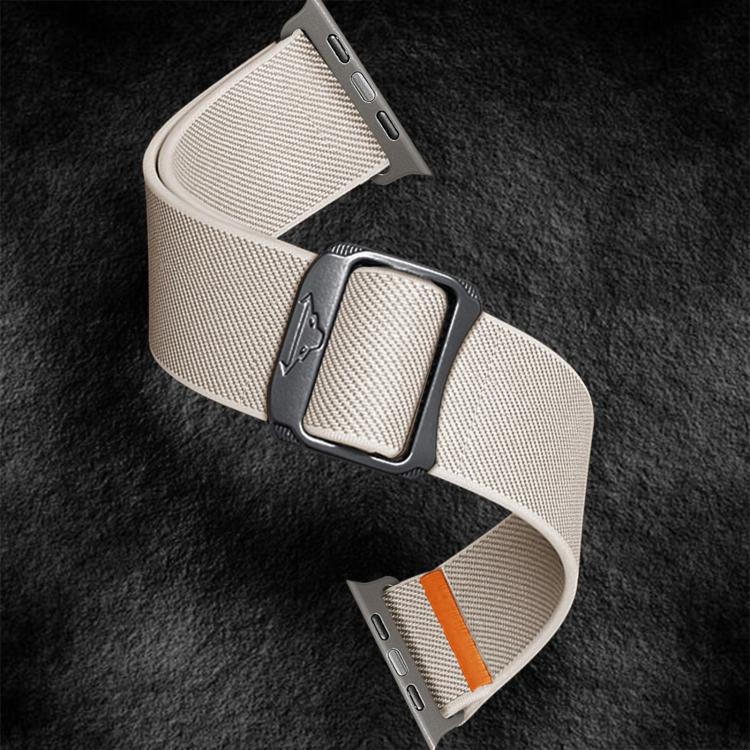 For Apple Watch 46mm / 49mm / 45mm / 44mm Kalebol Bull Bead Buckle Elastic Nylon Watch Band(Starlight) - free shipping - PMc TechLife - Order now!