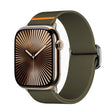 For Apple Watch 42mm / 41mm / 40mm / 38mm Kalebol Bull Bead Buckle Elastic Nylon Watch Band(Army Green) - free shipping - PMc TechLife - Order now!
