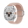 For Samsung Galaxy Watch Ultra 47mm Kalebol Braided Loop Magnetic Silver Buckle Watch Band(Pink Sand) - free shipping - PMc TechLife - Order now!