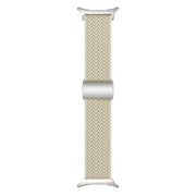 For Samsung Galaxy Watch Ultra 47mm Kalebol Braided Loop Magnetic Silver Buckle Watch Band(Starlight)