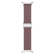 For Samsung Galaxy Watch Ultra 47mm Kalebol Braided Loop Magnetic Silver Buckle Watch Band(Smoky Purple)