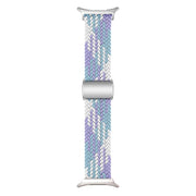 For Samsung Galaxy Watch Ultra 47mm Kalebol Braided Loop Magnetic Silver Buckle Watch Band(Violet)
